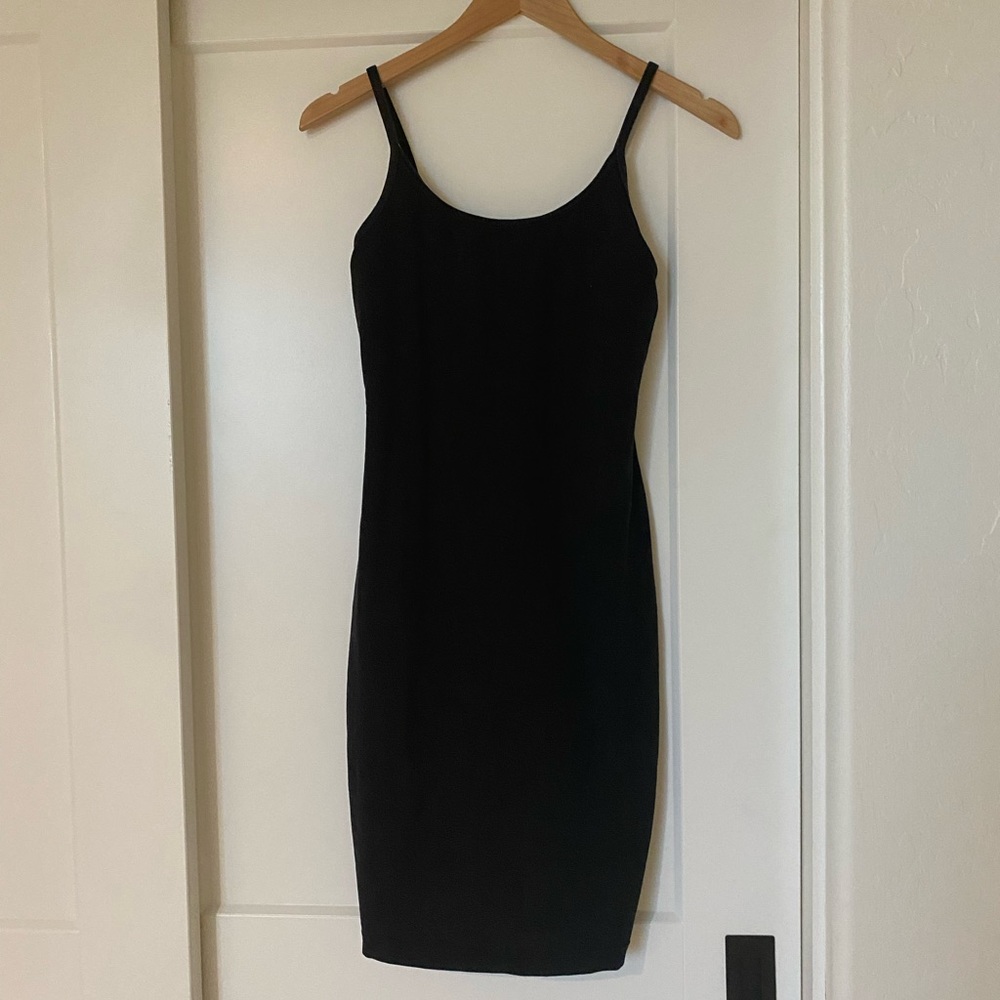Lululemon Black bodycon spaghetti strap dress